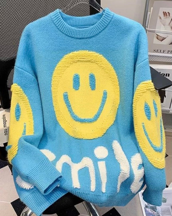 Smiley Face Sweater(One Size Fit All)